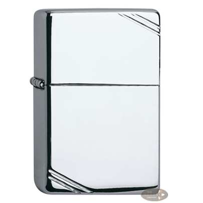 Zippo Chrom poliert Vintage Streifen