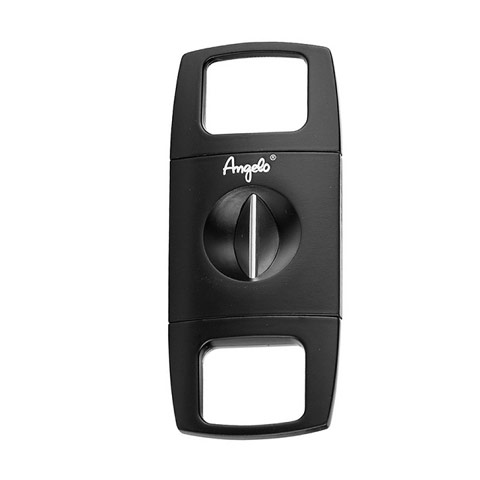 Zigarrencutter Angelo Kunststoff V-Cut Carbon-Optik Anthrazit