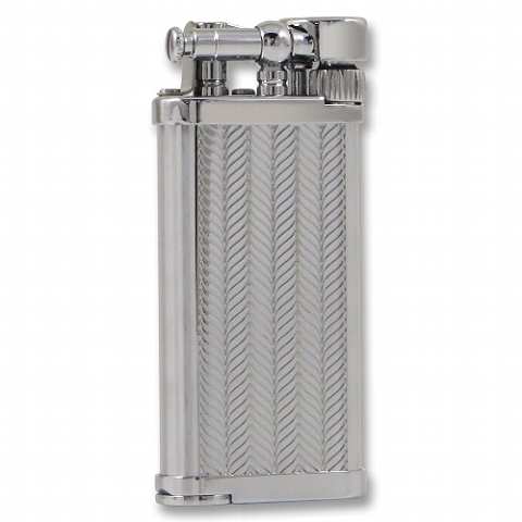 ITT Corona Pfeifenfeuerzeug Old Boy chrom Wellendesign