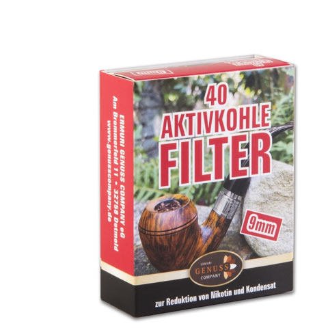 Ermuri Aktivkohlefilter 9mm, 40er 