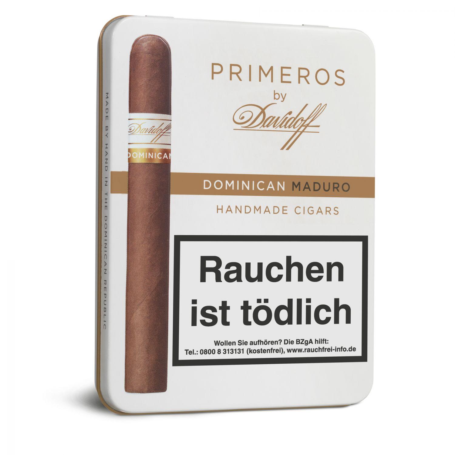 HC03-0692 Davidoff »Primeros Dominican Maduro« Petit Panatelas 6er Schachtel