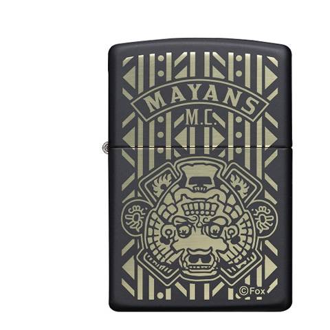 Zippo Schwarz matt Mayans M.C.