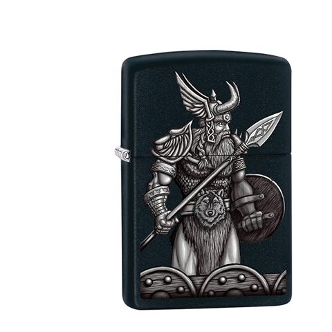 Zippo Schwarz matt Odin Design