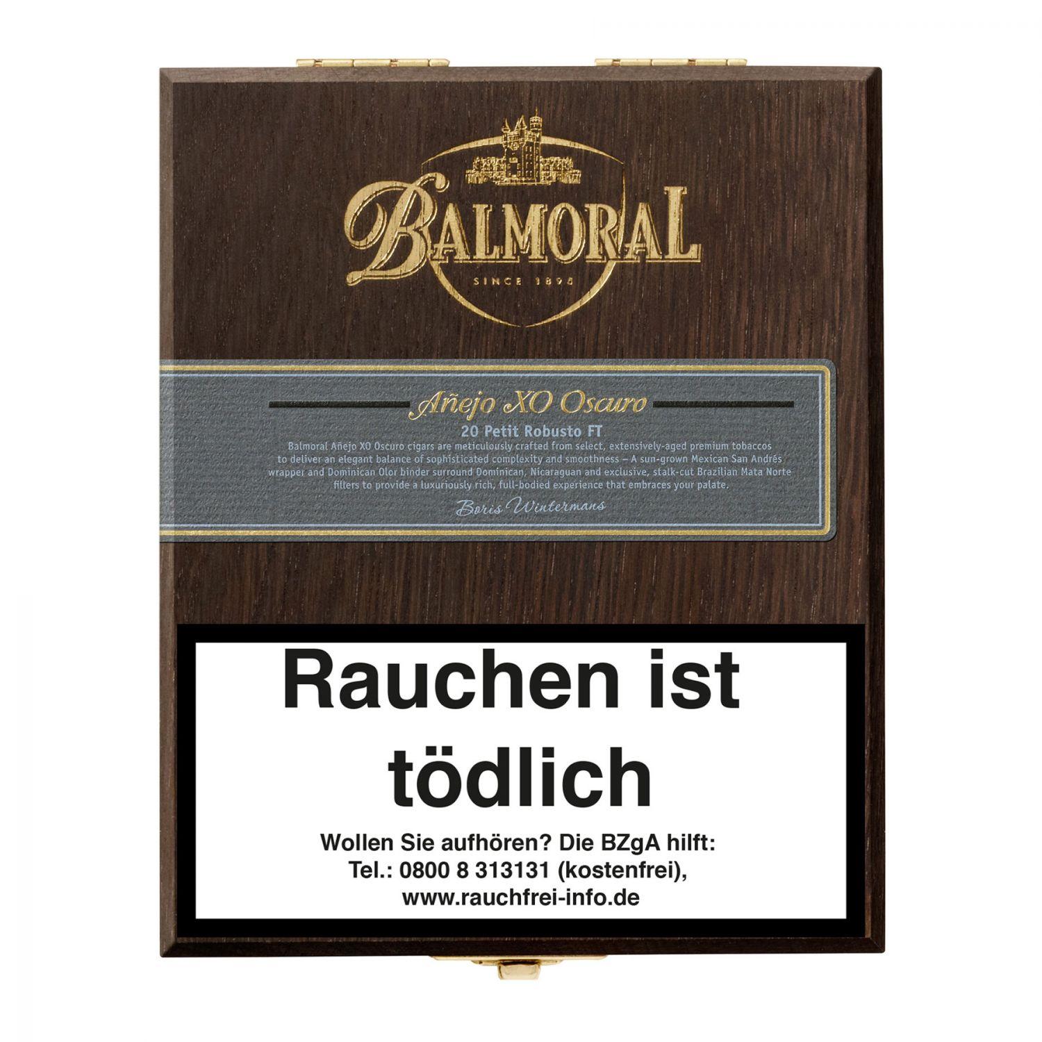 HC06-786_1 Balmoral »Añejo XO Oscuro« Petit Robusto FT 20er Kiste
