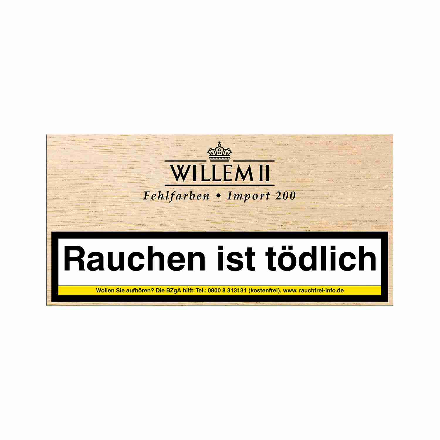Willem II Fehlfarben Import 200 Sumatra Zigarillos, 100er