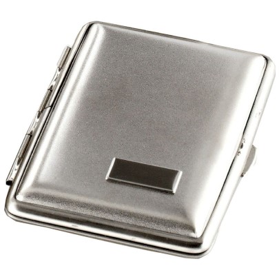 zigaretten-etui_14er_chrom_satiniert_-_23284_1 Zigaretten-Etui Nickel-Satiniert mit Punkt-Dekor, 14er