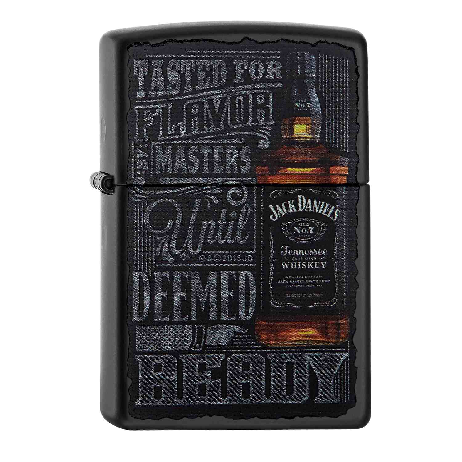 Zippo Schwarz matt Jack Daniel's Bottle
