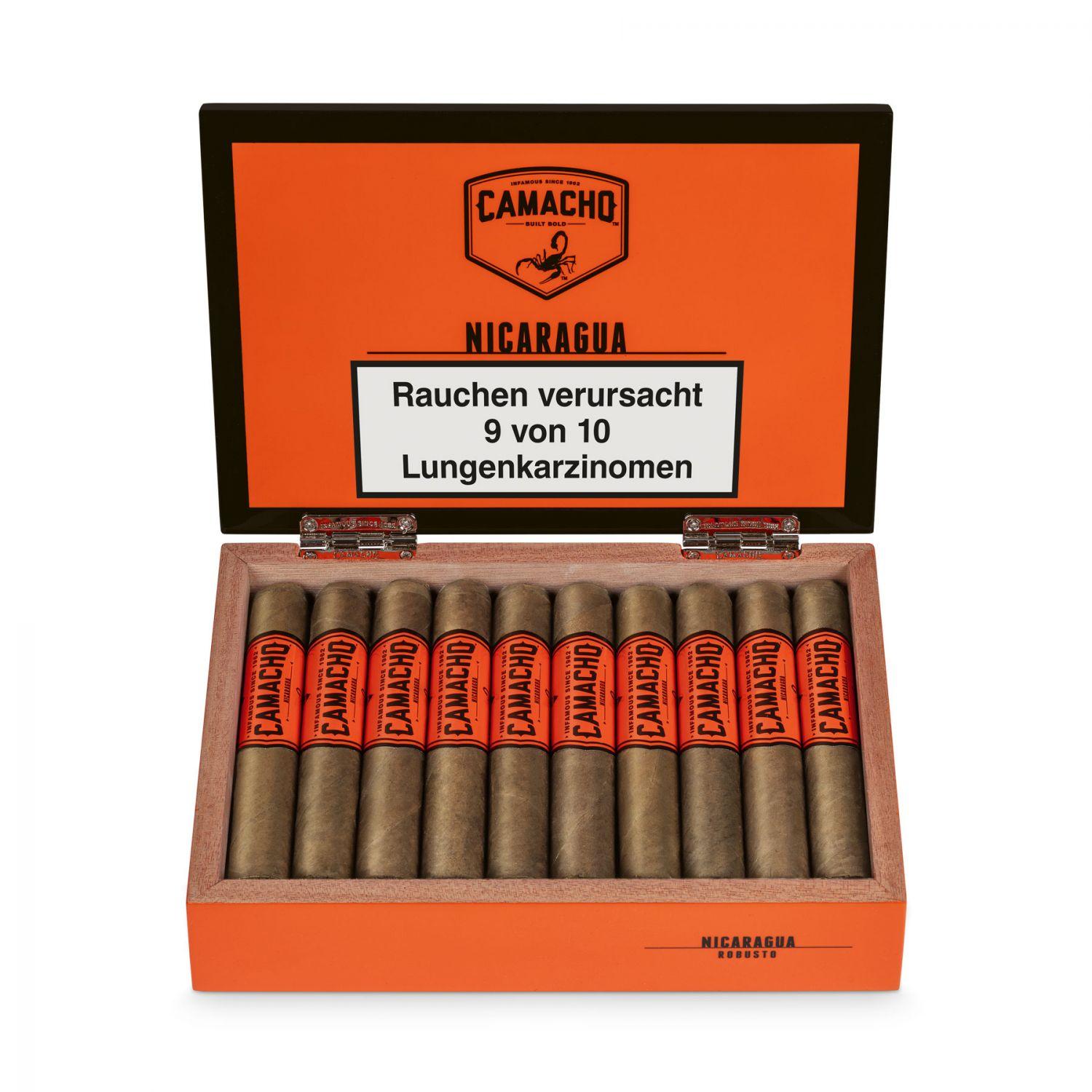 HC09-485_0 Camacho »Nicaragua« Robusto, 20er Kiste