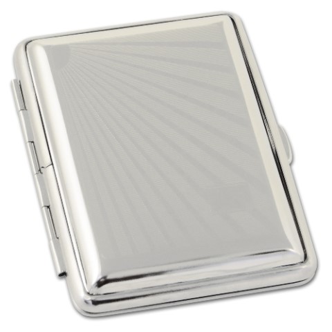 4404 Zigaretten-Etui Metall mit Strahlen-Dekor, 14er