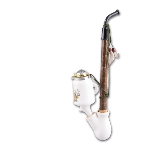 pfeifen-gesteckpfeife-2-porzellan-mit-jagd-motiv-30-cm-lang-weiss-cigarre24-611-33519-n01 Gesteckpfeife 2 Porzellan mit Jagd-Motiv, 30cm lang - weiß