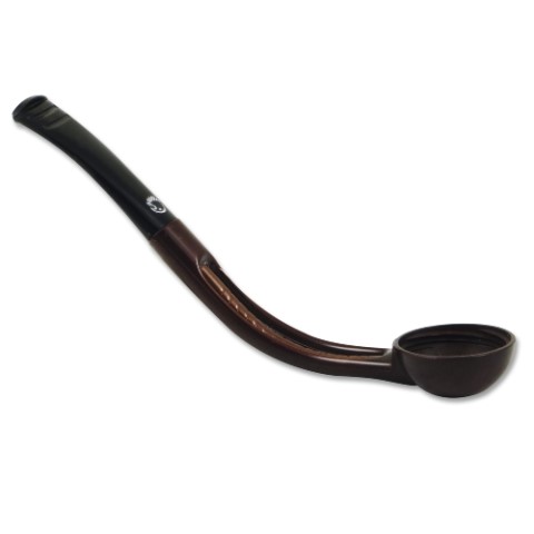 4233_3 Pfeife Falcon Stiel Extra Braun Gebogen