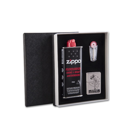 Zippo Geschenkbox Windproof Lady mit Steine und Benzin