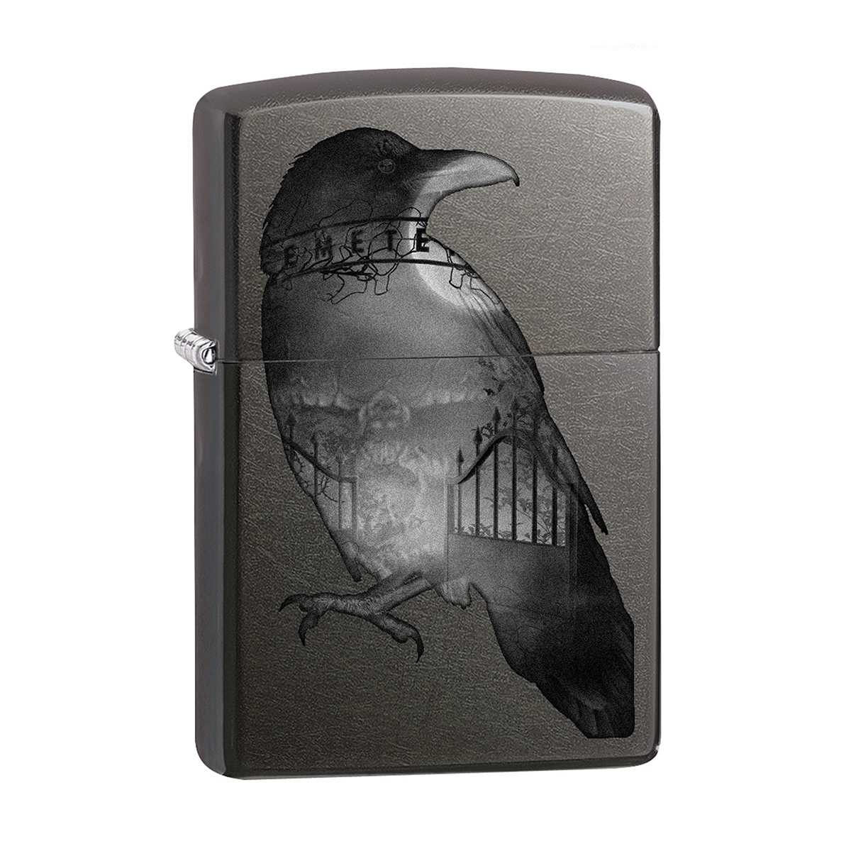 Zippo Gray Dusk Double Exposed Raven