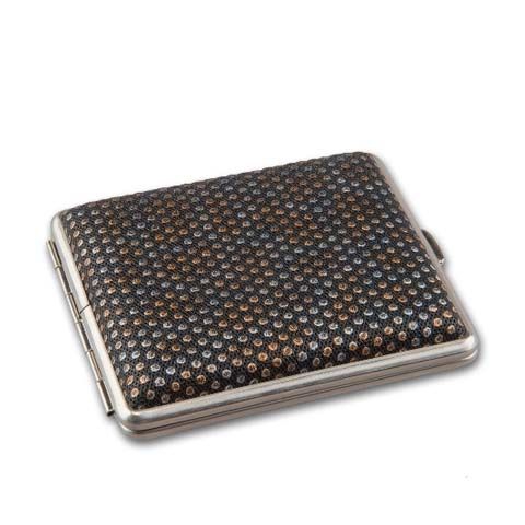 zigaretten-etui-zigarettenetui-leder-punktdekor-fuer-18-zigaretten-cigarre24-677-88354-n01 Zigaretten-Etui Nickel mit Kunstleder-Cover im bunten Punkte-Dekor, 18er