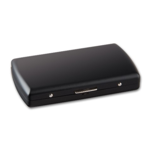 Zigaretten-Etui Pearl Metall in schwarz, 12er