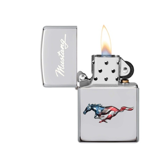 Zippo Chrom poliert Ford Mustang