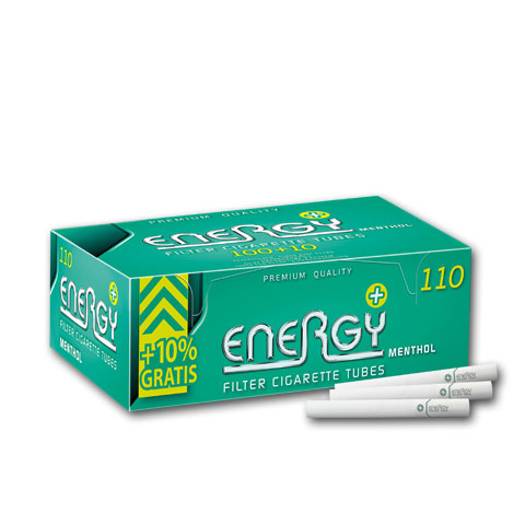 Energy+ Menthol Filterhülsen, 110er
