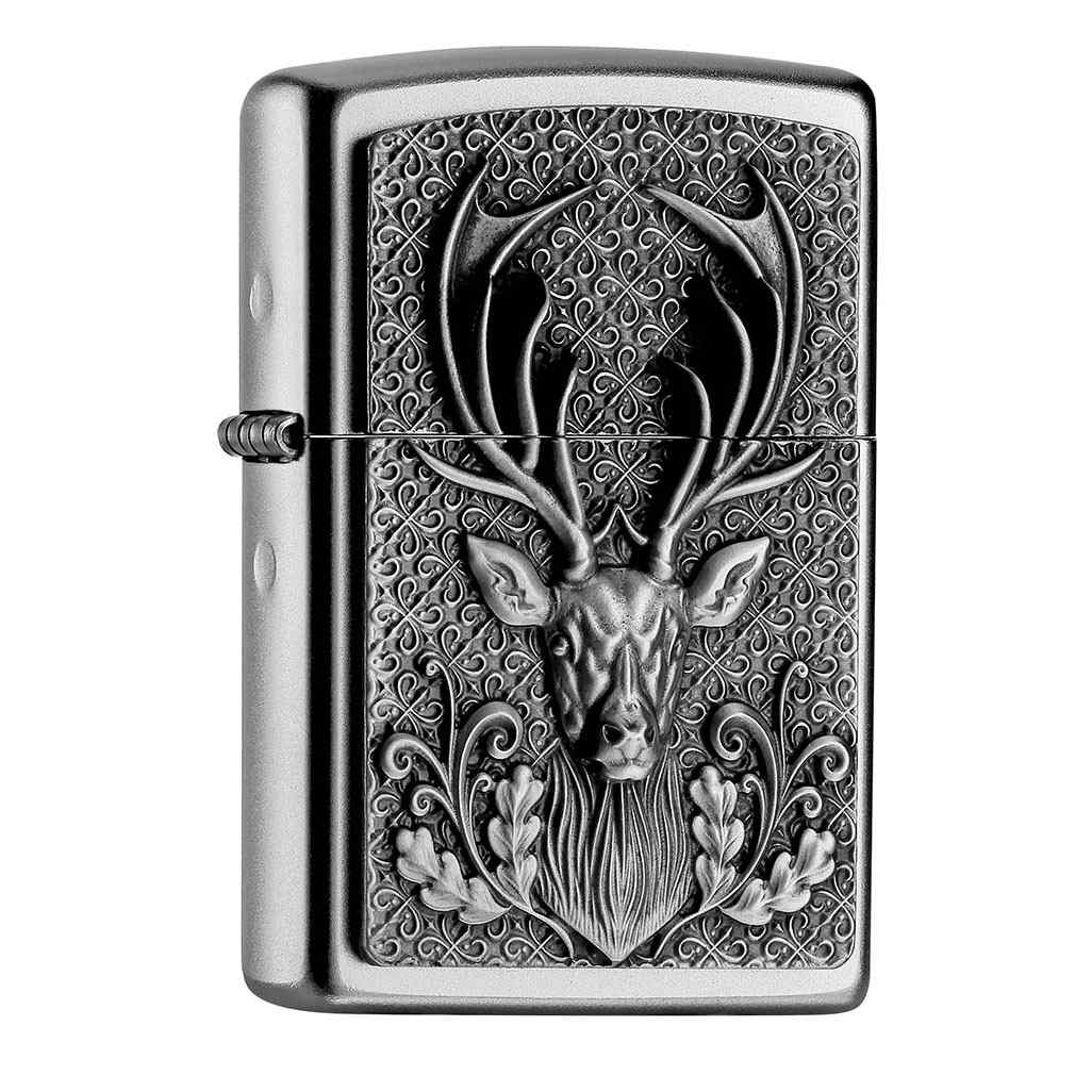 zippos-zippo-chrom-satiniert-deer-cigarre24-653-97050-n01 Zippo Chrom satiniert Deer