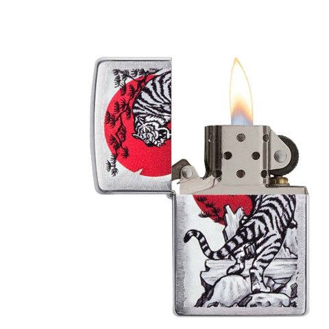 zippos-zippo-chrom-gebuerstet-japan-tiger-cigarre24-653-33430-n02 Zippo Chrom gebürstet Japan Tiger