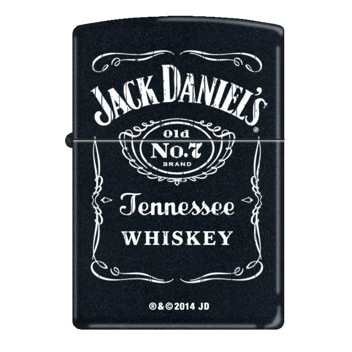 Zippo Schwarz matt Jack Daniel's Old No. 7 Brand