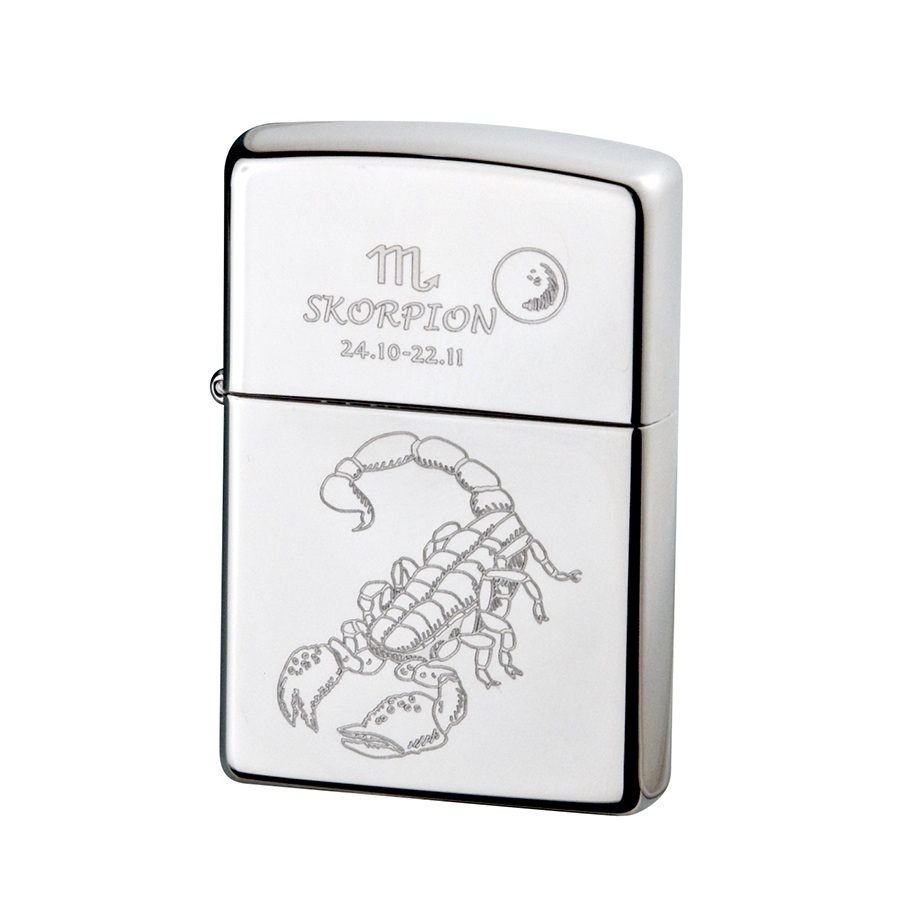 Zippo Chrom poliert Skorpion