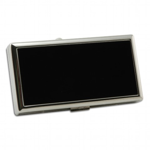 78833_a Zigaretten-Etui Pearl Metall in schwarz-silber für 100mm Format, 12er