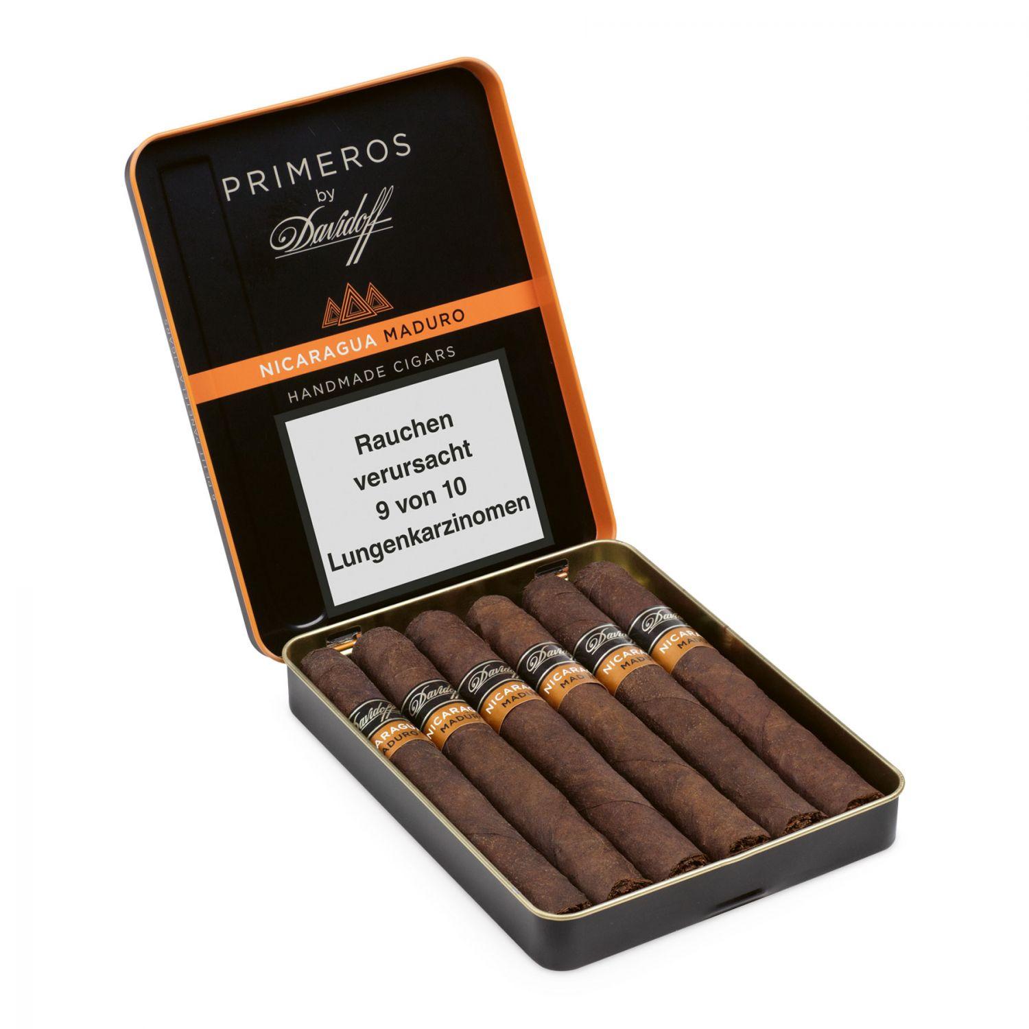 C03-0695 Davidoff »Primeros Nicaragua Maduro« Petit Panatelas 6er Schachtel