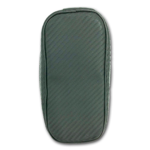 Pfeifentasche aus Leder in Carbon-Optik, 2er