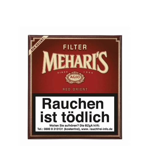 Agio Mehari's Filter Red Orient Zigarillos, 20er