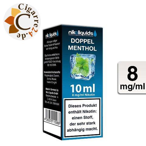 Nikoliquids E-Liquid Doppel Menthol 8mg Nikotin - 50PG-50VG