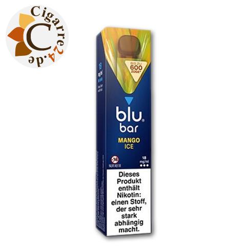 E-Zigarette blu bar Mango Ice 18mg Nikotin