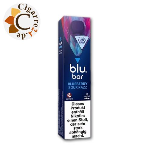 E-Zigarette blu bar Blueberry Sour Razz 18mg Nikotin