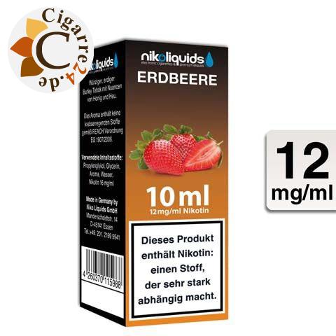 Nikoliquids E-Liquid Erdbeere 12mg Nikotin - 70PG-30VG