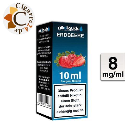 Nikoliquids E-Liquid Erdbeere 8mg Nikotin - 50PG-50VG