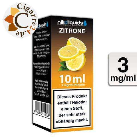 Nikoliquids E-Liquid Zitrone 3mg Nikotin