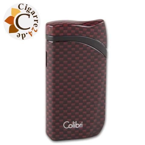 Colibri Cigarrenfeuerzeug Schrägflamme Falcon 2 Carbon rot