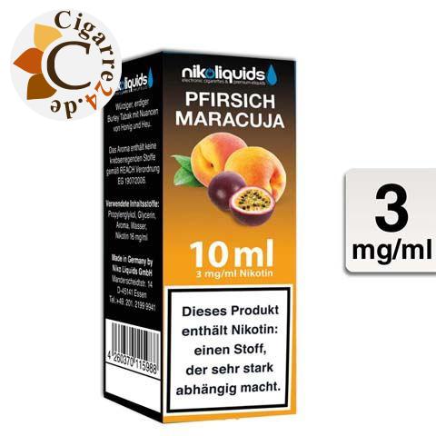 Nikoliquids E-Liquid Pfirsich-Maracuja 3mg Nikotin