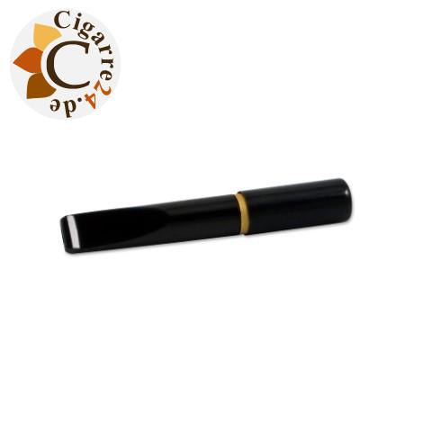 Zigaretten-Spitze Ermuri Automatic - Schwarz mit Goldring, 8,5cm