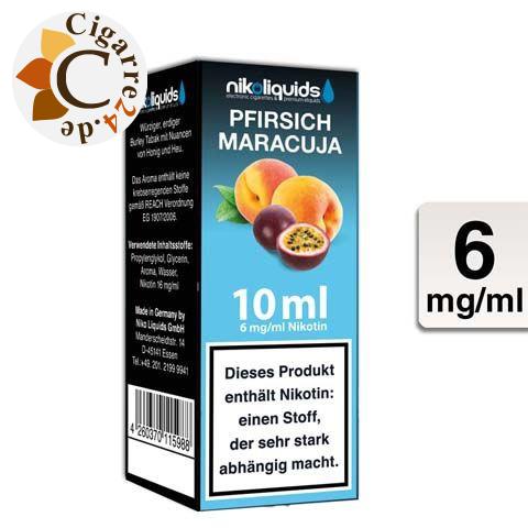 Nikoliquids E-Liquid Pfirsich-Maracuja 6mg Nikotin