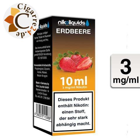 Nikoliquids E-Liquid Erdbeere 3mg Nikotin - 70PG-30VG