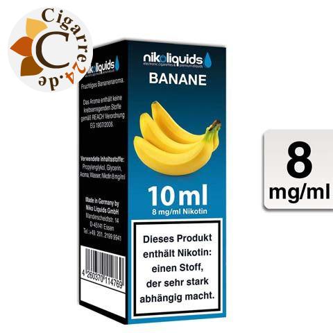 Nikoliquids E-Liquid Banane 8mg Nikotin