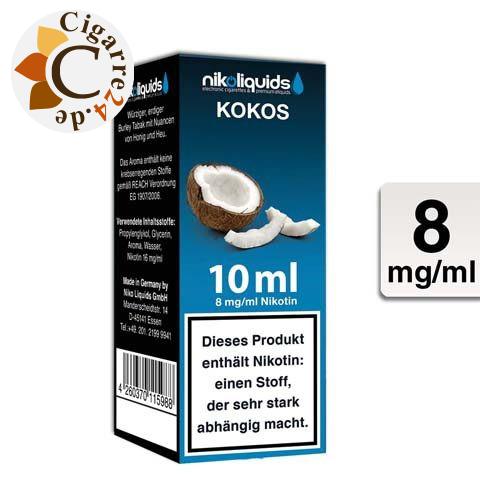 Nikoliquids E-Liquid Kokos 8mg Nikotin