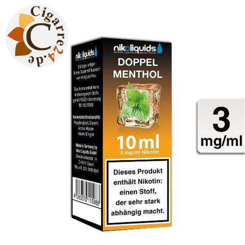 Nikoliquids E-Liquid Doppel Menthol 3mg Nikotin - 50PG-50VG