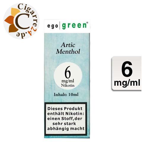 Ego Green E-Liquid Artic Menthol 6mg Nikotin