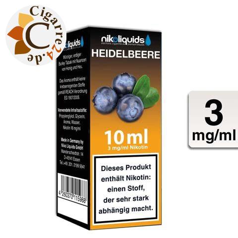Nikoliquids E-Liquid Heidelbeere 3mg Nikotin