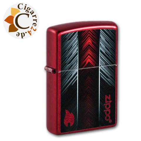 Zippo Candy Apple Red and Gray Zippo