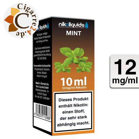 Nikoliquids E-Liquid Mint 12mg Nikotin