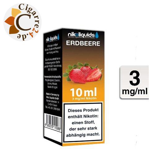 Nikoliquids E-Liquid Erdbeere 3mg Nikotin - 50PG-50VG