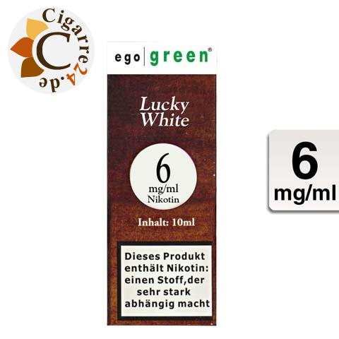 Ego Green E-Liquid Lucky White Tobacco 6mg Nikotin