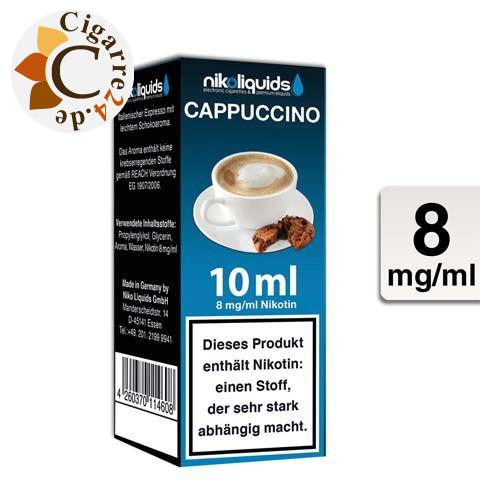 Nikoliquids E-Liquid Cappuccino 8mg Nikotin
